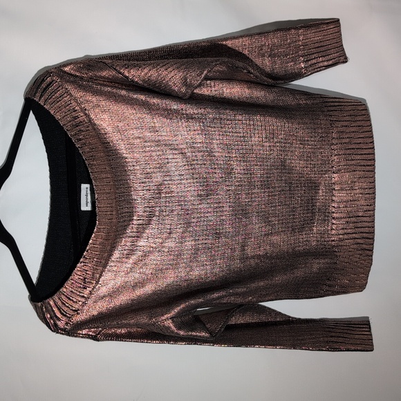 superdown Shiny Rose Off-the-Shoulder Sweater - Picture 2 of 9